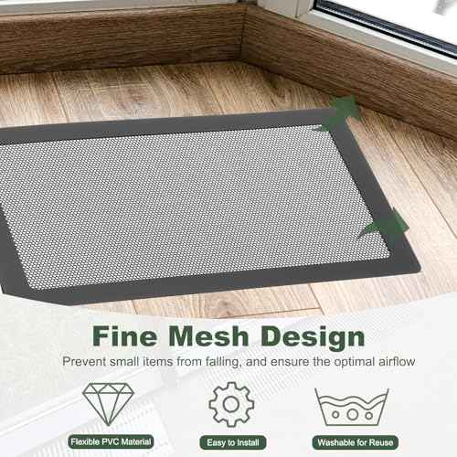 YOKIVE 4 Pcs Magnetic Floor Vent Covers, Floor Register Cover PVC Mesh