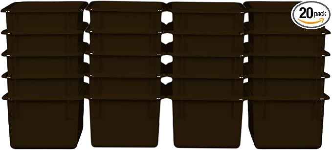 Wood Designs Cubby Storage Bin, Heavy Duty Plastic Containers