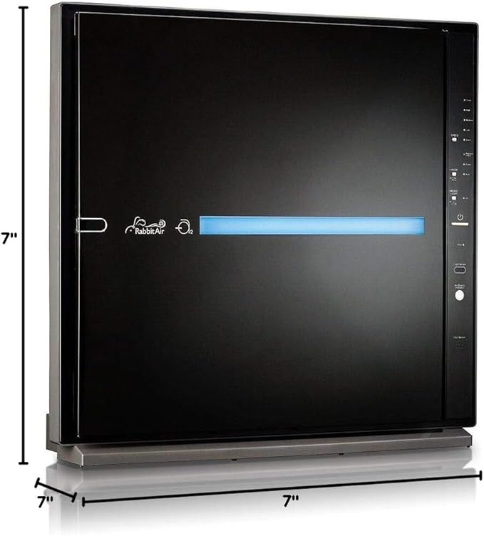 Rabbit Air, MinusA2 Air Purifiers for Home, Ultra Quiet HEPA Air Purifier - Wall Mountable Large Room Air Purifier - Stylish & Efficient - (SPA-780A, Black, Odor Remover)