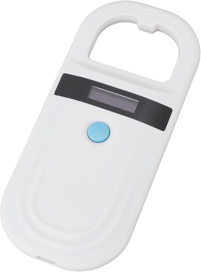 Pet Microchip Reader Portable Rechargeable Animal ID Tag Scanner for Poultry Cow Dog Cat Sheep - Efficient Identification Technology, Lightweight Design for Outdoor Use