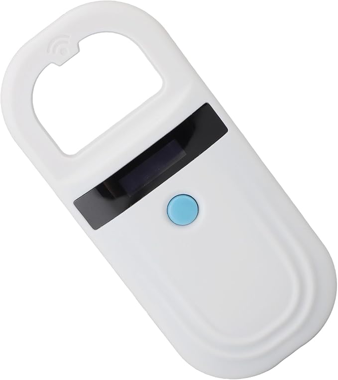Pet Microchip Reader Portable Rechargeable ABS Scanner for Cow Sheep Dog Cat Poultry - Efficient Animal ID Tag Detection, Lightweight for Mobile Use