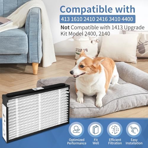 413 Filter Compatible with Aprilaire Whole House Air Purifier 1410