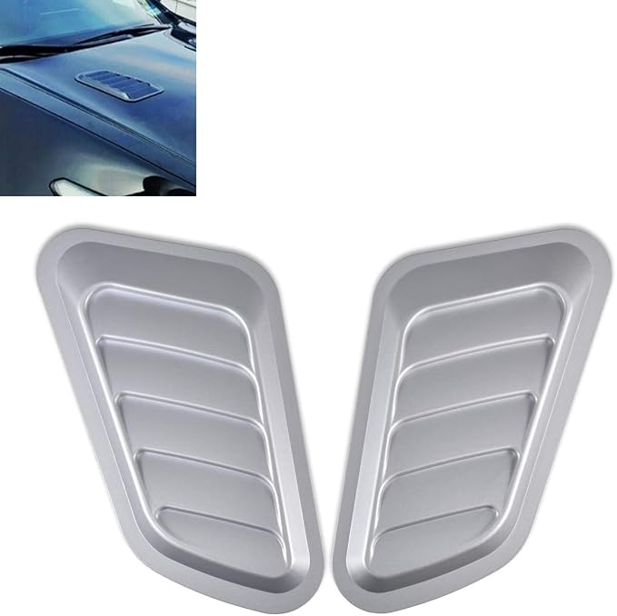 KaTur 1 Pair Universal Car ABS Decorative Air Flow Intake Scoop Turbo Bonnet