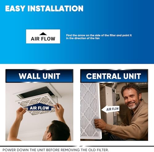 10x20x1 MERV 13 Air Filters, 6-Pack, Actual Size: 9.70" x 19.70" x