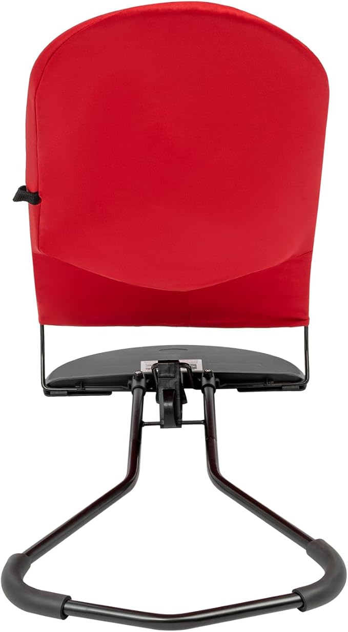 Pet Rocking Chair for Small Dogs & Cats, Portable Foldable Pet Rocker with 3-Level Height Adjustment & 33lbs Capacity, Washable Breathable Indoor/Outdoor Fur Baby Bouncer Bed (Red)