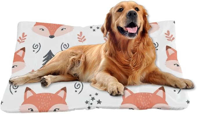 Cozy Cat Beds with Anti-Slip Bottom, Cute Animals Things for Dogs Puppy Crate Pads Dog Beds& Furniture Breathable Dog Matt for Indoor& Outdoor Sofa Cars, Machine Washable 24 X 36 Inch