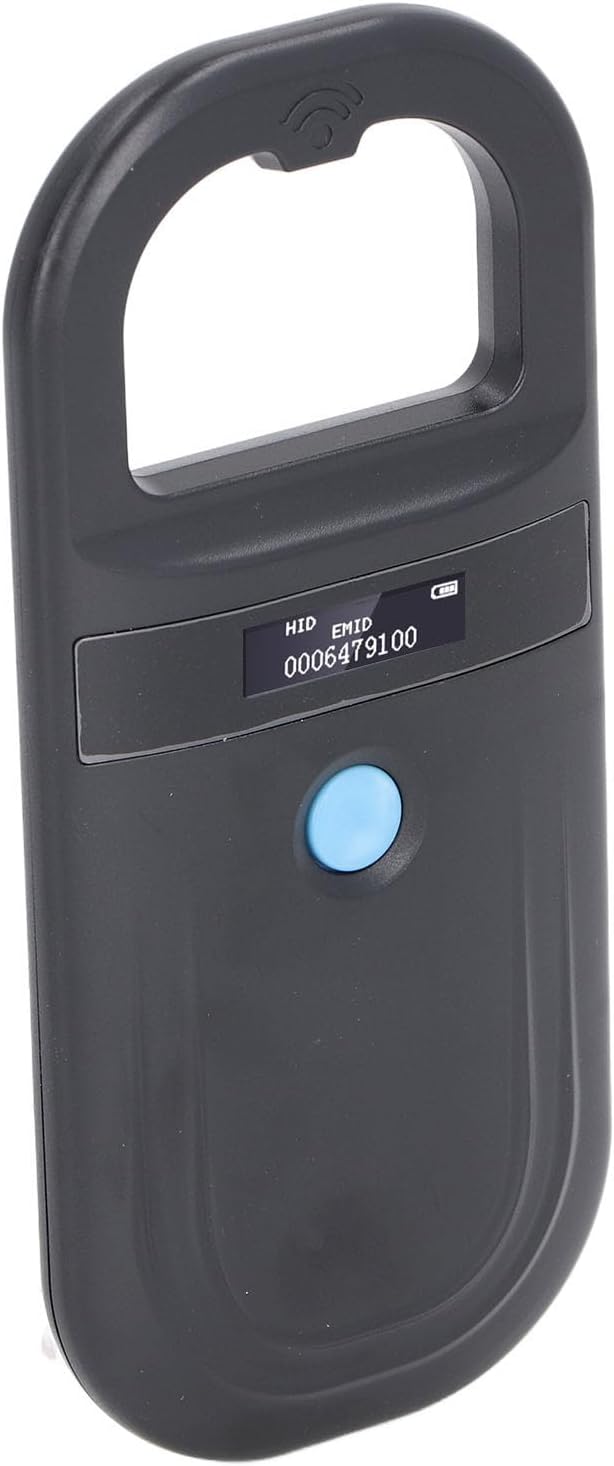 Portable Pet Microchip Scanner, 134.2KHZ FDX B EMID Reader with USB Data Upload, OLED Display Pet Scanner with Built in Buzzer, Ideal for Identification