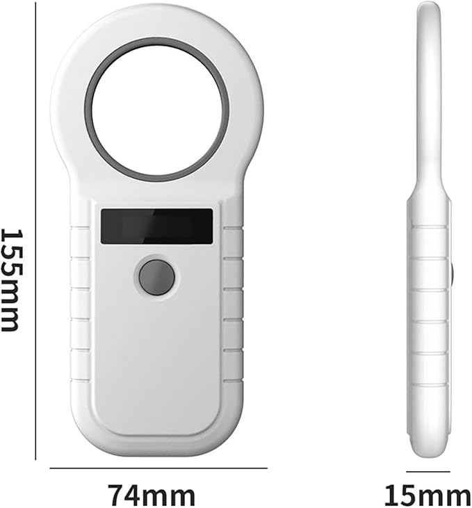 Animal Microchip Reader, Horse Cattle Pets Cat Dog ID Chip Reader Scanner with Display Screen