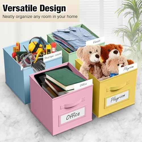 Teenyyou 10 Pack Fabric Storage Cubes 11 Inch Collapsible Cube Bins
