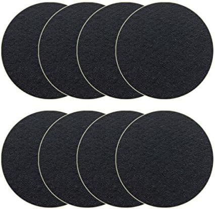 Becozofu 7.25 inch Kitchen Compost Bin Charcoal Filter Replacements, Compost Pail Replacement Carbon Filters, Round, Activated Charcoal, Set of 8