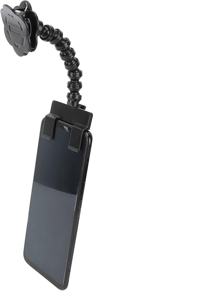 , Dog Treat Camera Dispenser PVC Flexible Pet Selfie with Flower Shaped Clip Dog Treat Camera for Most Mobile Phones and Tablets (Black)