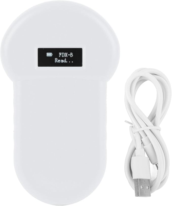 Pet Microchip Reader, Handheld Scanner for ISO11784/85 FDX B Animal Chips, Ideal for Dogs, Cats, Pigs, Livestock & Poultry Management