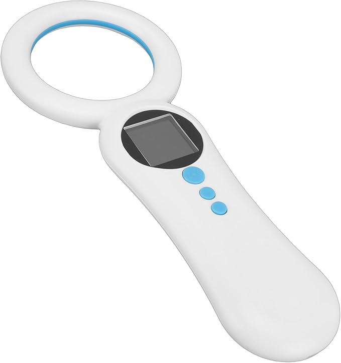 Pet Microchip Scanner, Rechargeable Pet Microchip Reader Scanner, 500 Records Data Storage Upload to PC Support for FDX - B Chips 134.2kHz 125kHz