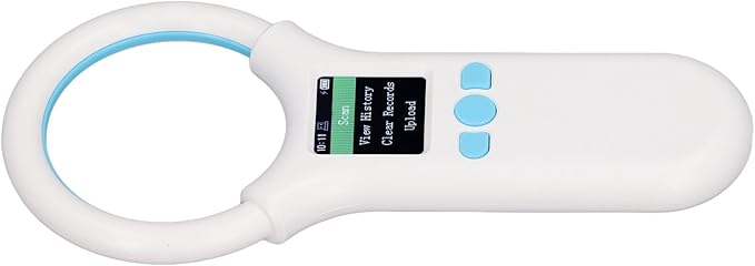 Portable Pet Chip Scanner, Technology, Microchip ID Reader with OLED Screen, 500 Records Capacity for Pet Trackers