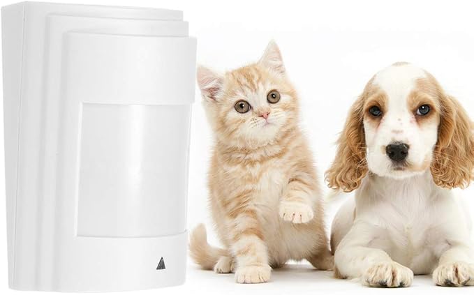 Pet Immune Wired Alarm with Infrared Motion Sensor Dual Infrared Detector Immune with Anti Tamper Alarm Function Suitable for pet Owners who Need Detection