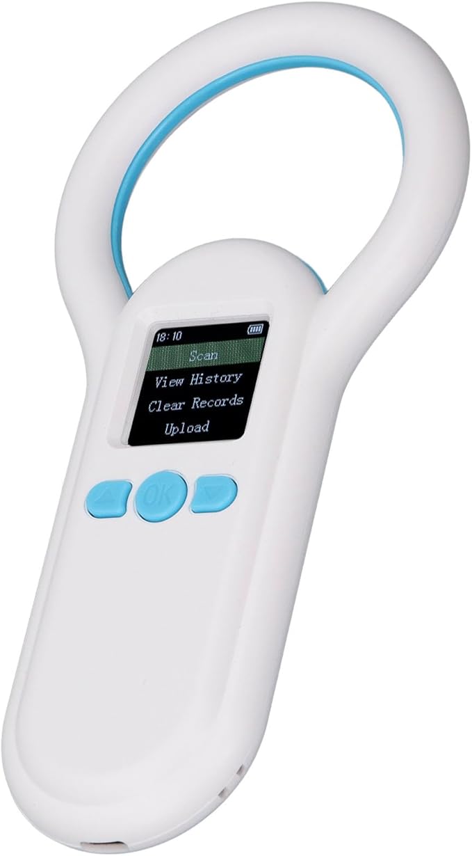 Zunate Animal Microchip Scanner 134.2Khz, 1.44 Inch TFT Screen Pet Chip ID Reader with Bluetooth 5.0 and USB Data Upload for ISO 11784 11785 FDXB Tag Management