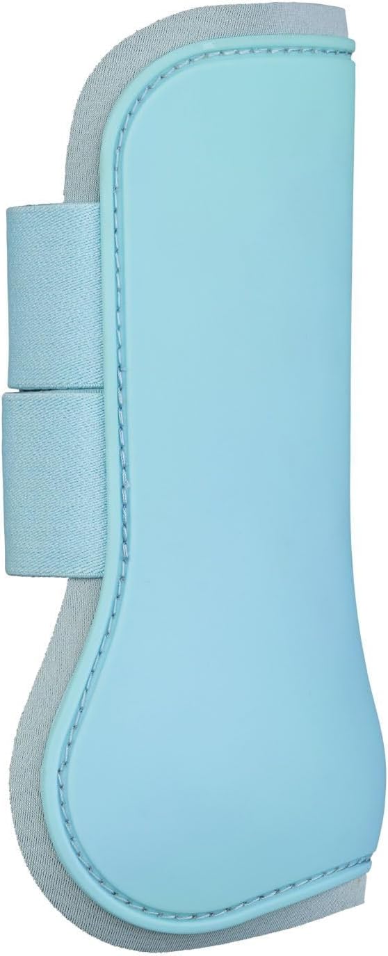 HORZE Adepto Open Front Tendon Boots | Durable Shell with Neoprene Lining - Canal Blue - Cob