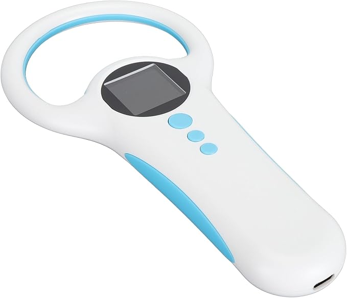 SUNGOOYUE Animal Microchip Reader, Portable Pet Microchip Scanner with Bluetooth 2.4G USB 3 Modes, 1.44 Inch TFT LCD Screen, 500 Labels Storage, for FDX B EMID ISO11784 11785