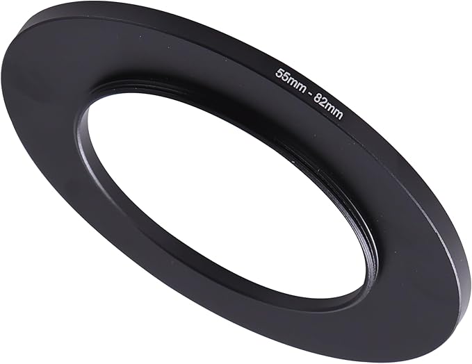 55-82mm Step-Up Ring Adapter, 55mm to 82mm Step Up Filter Ring