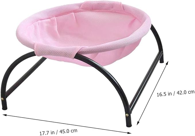 Milisten Breathable Elevated Bed Frame Pet Sleeping Cot for Indoor and Outdoor Use Removable Nest for Easy Cleaning Lightweight and Stable Design