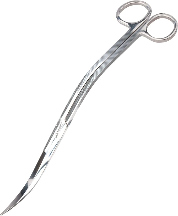 VORESTIC Long Aquarium Scissors for Plants 9.8 inches, Aquascaping Scissors, Aquarium Plant Trimmer, Aquascape Tools, Terrarium Tools for Plants (1 Pc Wave)