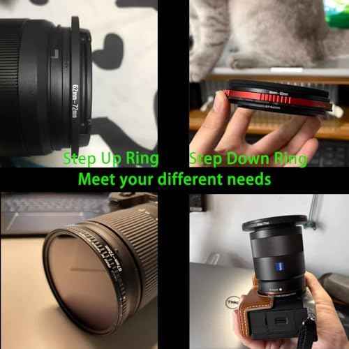 37mm to 30mm Step Down Ring Filter Adapter Metal Ring Step Down Rings Adapter Filter Compatible with All 30mm UV, CPL, ND, Lens Hood, Threaded Lens ect (37mm to 30mm)