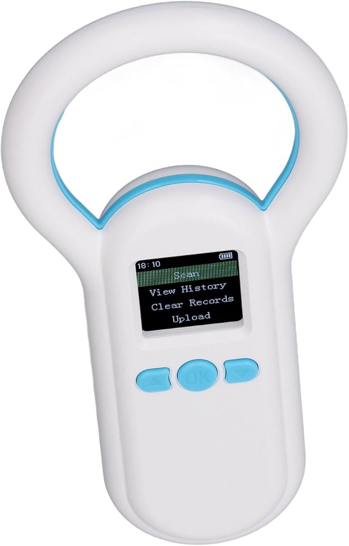 Zunate Animal Microchip Scanner with 1.44 Inch TFT Screen, USB 2.0 and Bluetooth 5.0 Connectivity, Reads ISO 11784/85 FDXB Pet ID Chips, 800mAh Battery