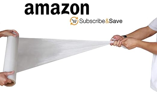 APQ 4 rolls of Cast Hand Stretch Film 12" x 2000'. Hand Stretch Wrap, 60 Gauge Thickness. Excellent Tear Resistance. Clear Residue Free Film for Moving, Shipping, Wrapping. Industrial Grade Cast Film.