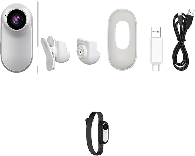 1080P Pet Camera Collar, HD Wearable Action Cam for Cats & Small Dogs - Wireless Mini Body Camera with Wide Angle, Adjustable Mount for Collar, Helmet, Bike (No WiFi Needed)