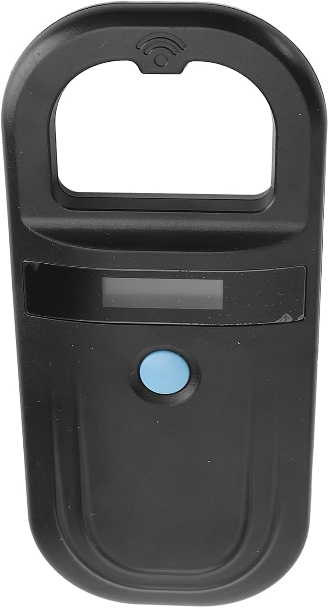 Jeffergarden Animal ID Reader, Portable Rechargeable 134.2KHz Pet Microchip Scanner with USB C and BT Transmission, for Livestock Management Pet Identification Wildlife Monitoring (Black)