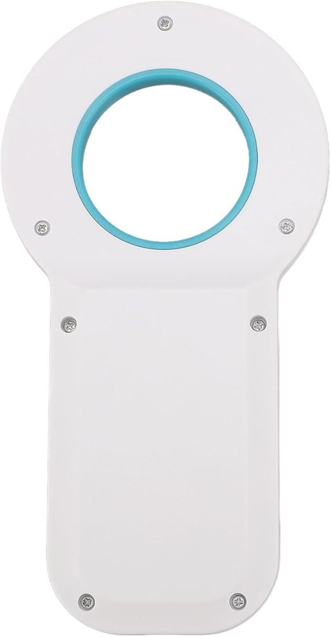 Diyeeni Portable Pet Chip Scanner, Animal Handheld Reader, 128 Sets of Data Storage, 15 Digits Animal Chip Registration RFID Microchips Scanner, USB Connects to PC (White)