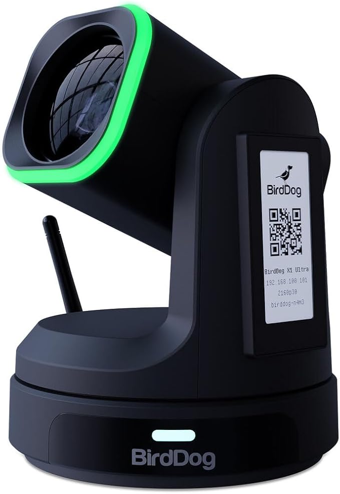 BirdDog X1 Ultra 4K Ultra HD NDI|HX3 12x Zoom PTZ Camera - Black