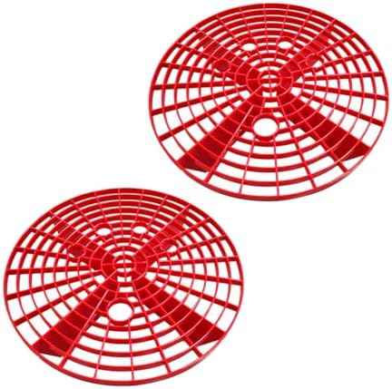 2-Pack Car Wash Bucket Insert, Car Wash Grit Filter Trap Dirt Fits 12 Inches Diameter Bucket, Insert for Automotive Detailing and Cleaning, Car Accessories (Red)