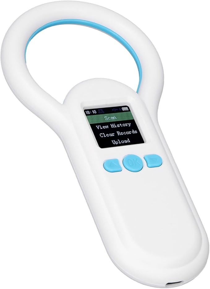 Yctze S20 Pet Microchip Scanner, 1.44 Inch TFT Display Reader, ISO11784 11785 FDX B ID64 Scanner with 500 Records Storage & USB Upload, Ideal for Dogs, Cats & Animal Management
