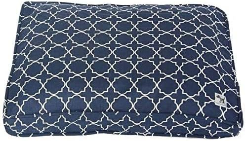 Molly Mutt Sheepy Wool-Filled Crate Pad, GOTS-Certified 100% Organic Cotton Canvas Cover with Soft 100% Natural Wool Insert, Ideal for Dog Bed or Kennel, Romeo & Juliet, 54" x 37" x 2.5"