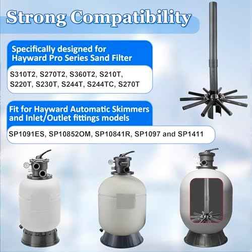 SX244DA Lateral Assembly with Center Pipe for Hayward Sand Filter Tank