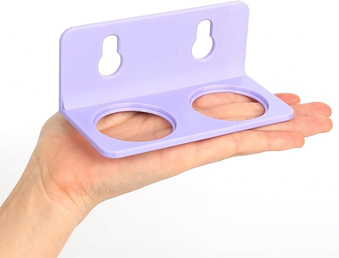 Crested Gecko Feeding Ledge with 10PCS Gecko Food Water Dish - Purple