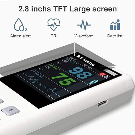 Veterinary Animal Blood Oxygen Monitor SPO2 Handheld Pulse Rate Monitor with Small Probe for Pets