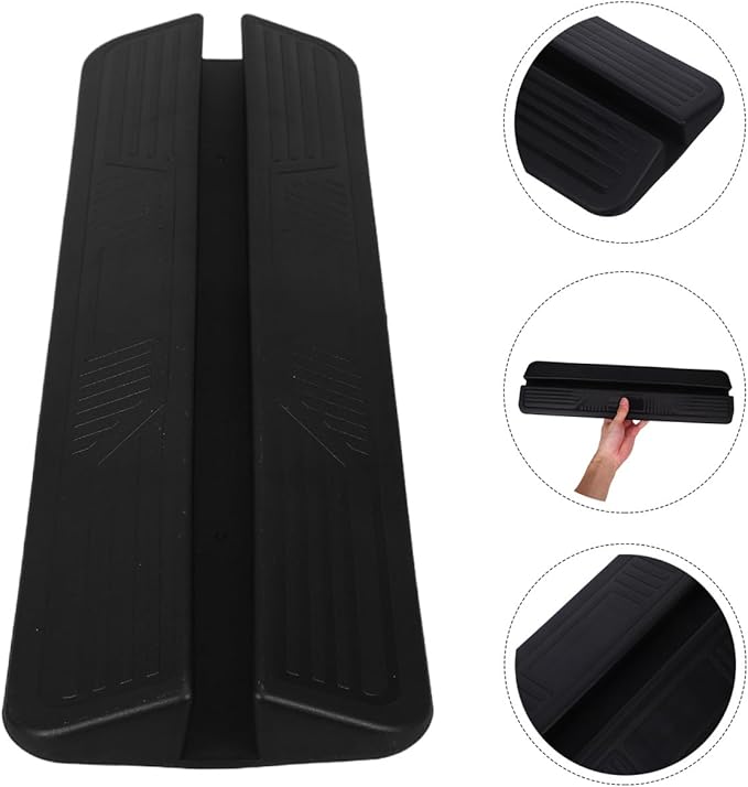 CHILDWEET Baby Gate Pedal Accessory Black Pp Plastic Door Ramp Support Feet for Home Safety Gate Reinforcement Easy Installation Stairway Pet Kick Plate