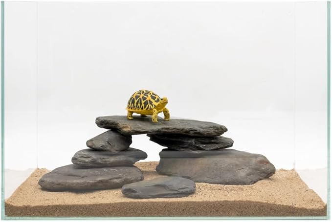Aquarium Stone Stream Turtle Platform Natural Slate 3-11 inches Fish Rock for Aquarium Decoration Turtle Tanks and Amphibian & Reptile Terrariums-40lb