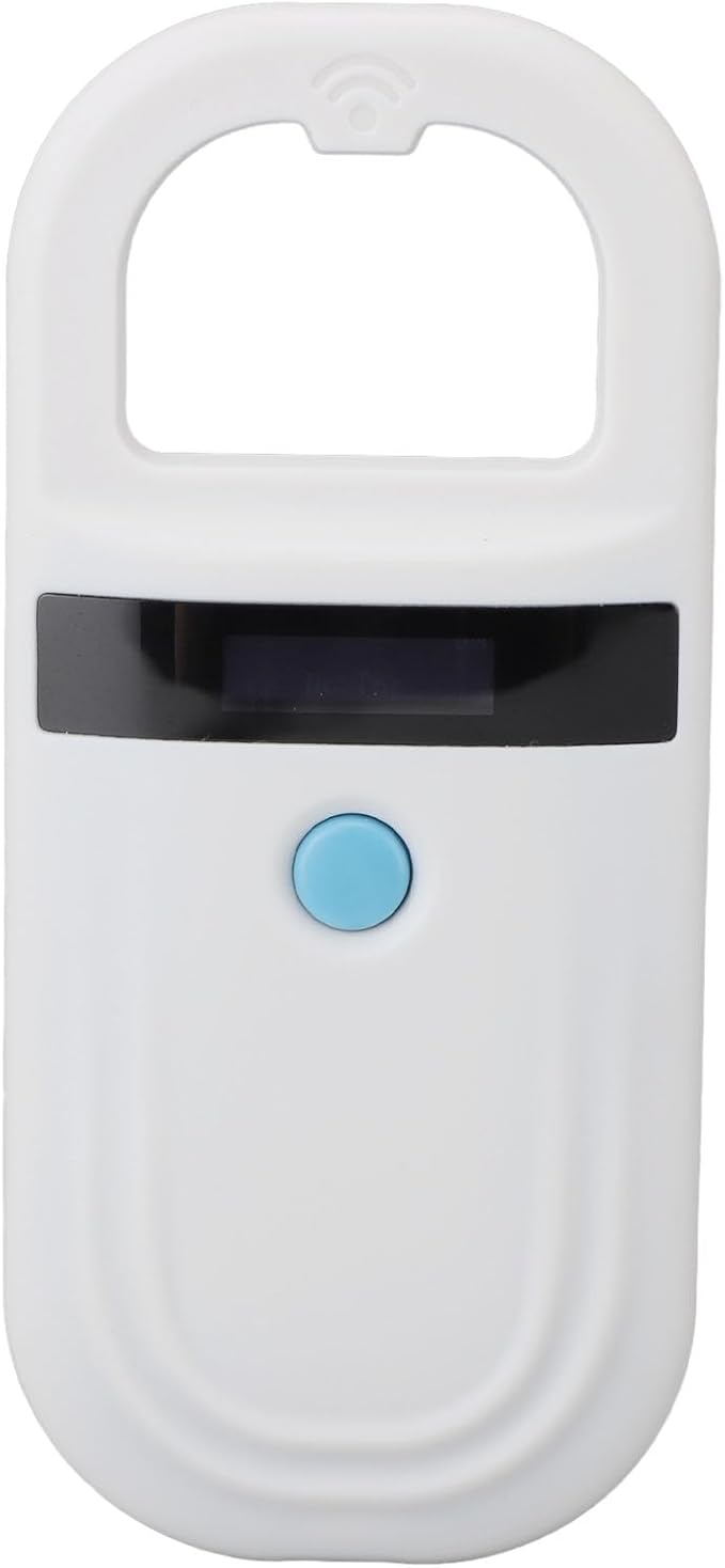 Pet Microchip Reader Portable Rechargeable ABS Scanner for Cow Sheep Dog Cat Poultry - Efficient Animal ID Tag Detection, Lightweight for Mobile Use
