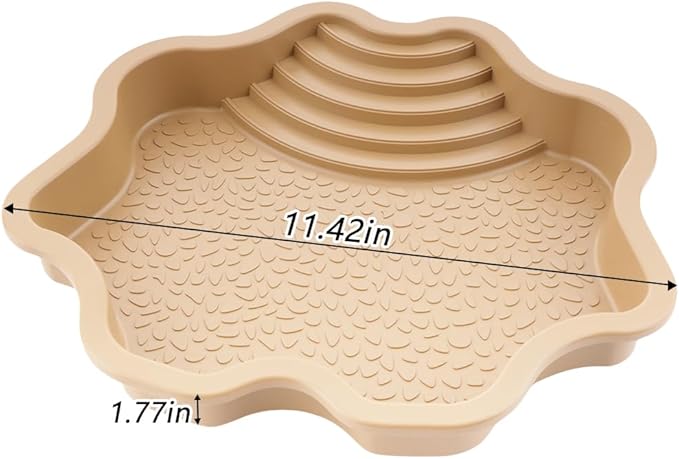 Extra Large Reptile Habitat Turtle Bathing Pool Reptile Food Dish Water Bowl with Slope Terrarium Decoration for Turtle Horned Frog Lizard Gecko Snake