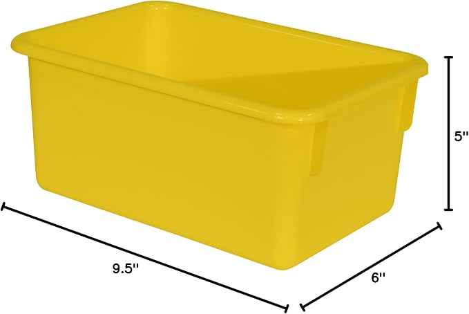 Wood Designs Cubby Storage Bin, Heavy Duty Plastic Containers