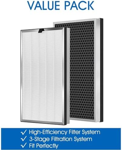 2 Pack 112 Replacement Filter Air Purifier V2.0 Compatible with MA Series 112, 3 in 1 Pre-filter, H13 True HEPA Filter and Activated Carbon Filter