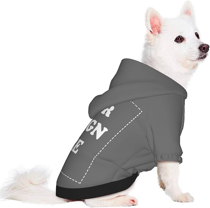Personalized Dog Hoodie, Custom Dog Costumes for Small Dogs, Holiday Happy Dog Clothes Football Pet Shirt Sweater with Name Number for Girl/Boy Cats/Kitten, Darkgrey, XS