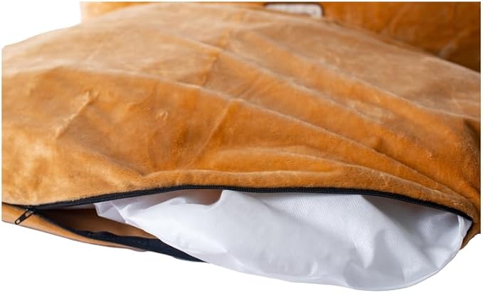 Ultra-Soft Dog Bed - Waterproof & Skid-Free - Earth Brown - Plush Velvet Comfort