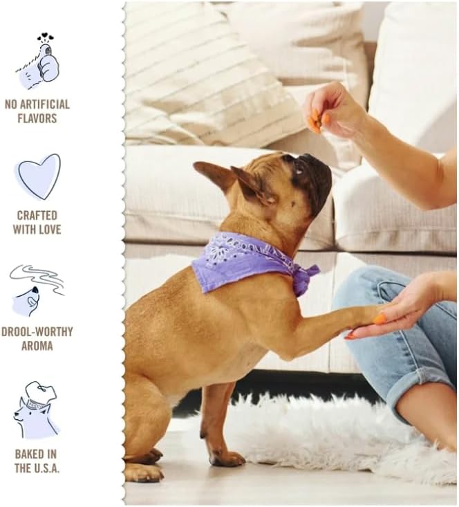 Three Dog Bakery Carrot Cake Lick'n Crunch, Crunchy Dog Treat, 13 oz