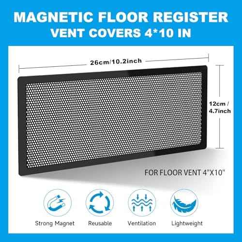 4 PCS Magnetic Vent Covers-4x10 Magnetic Air Vent Covers with Mesh