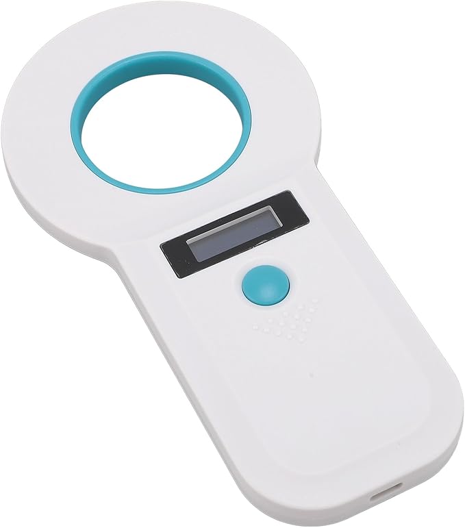 Pet Chip Scanner Animal Tag Reader USB Interface 15 Digits Microchip Recognizer for Cats Dogs 128 Data Storage Black The of Data Pet Efficient Help Reader Chip Effortlessly (White)