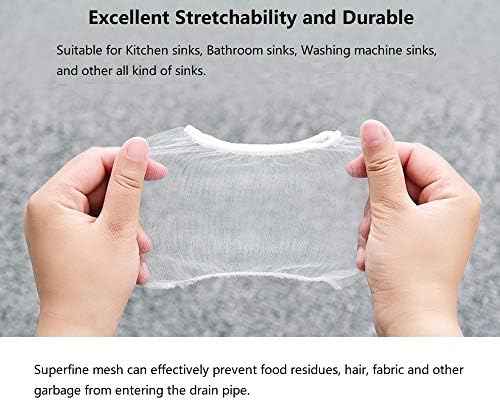 Kitchen Sink Strainer Mesh Bag- 200 PCS Disposable Sink Net Strainer Filter Bags for Sink Drain for Collecting Kitchen Food Waste Leftover Garbage